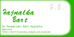 hajnalka bart business card